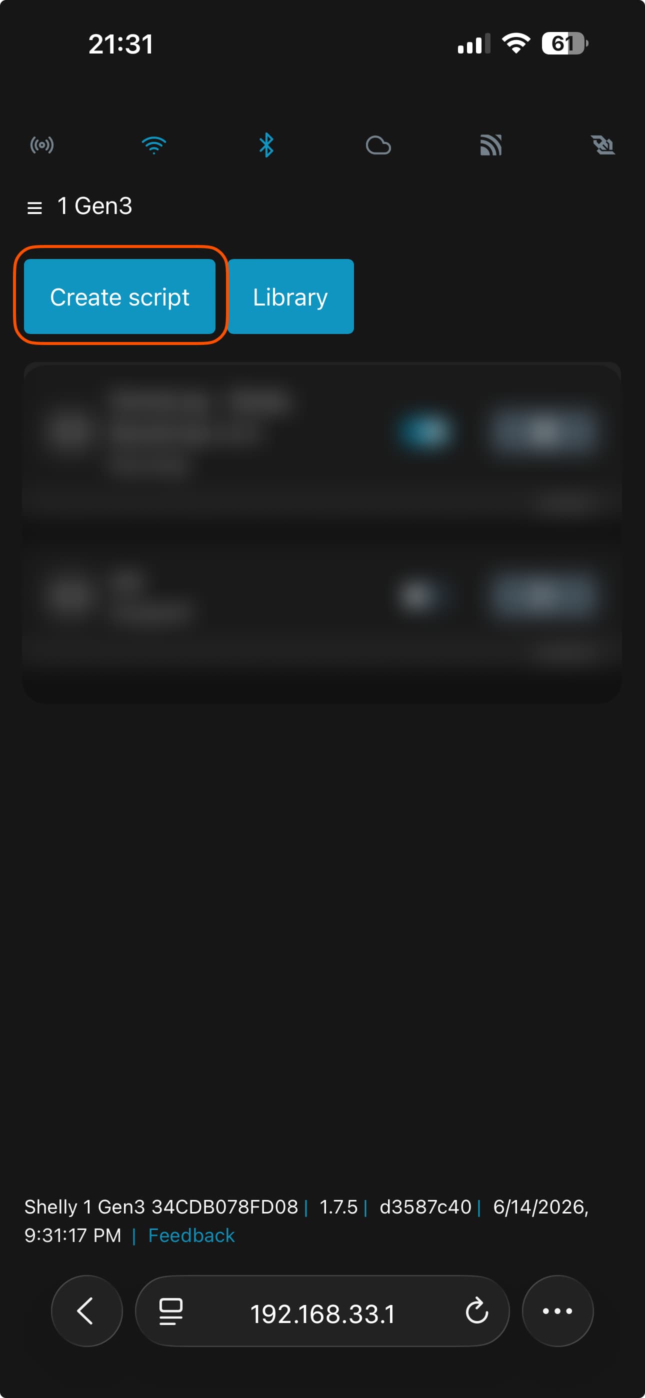 หน้า Scripts กด Create script